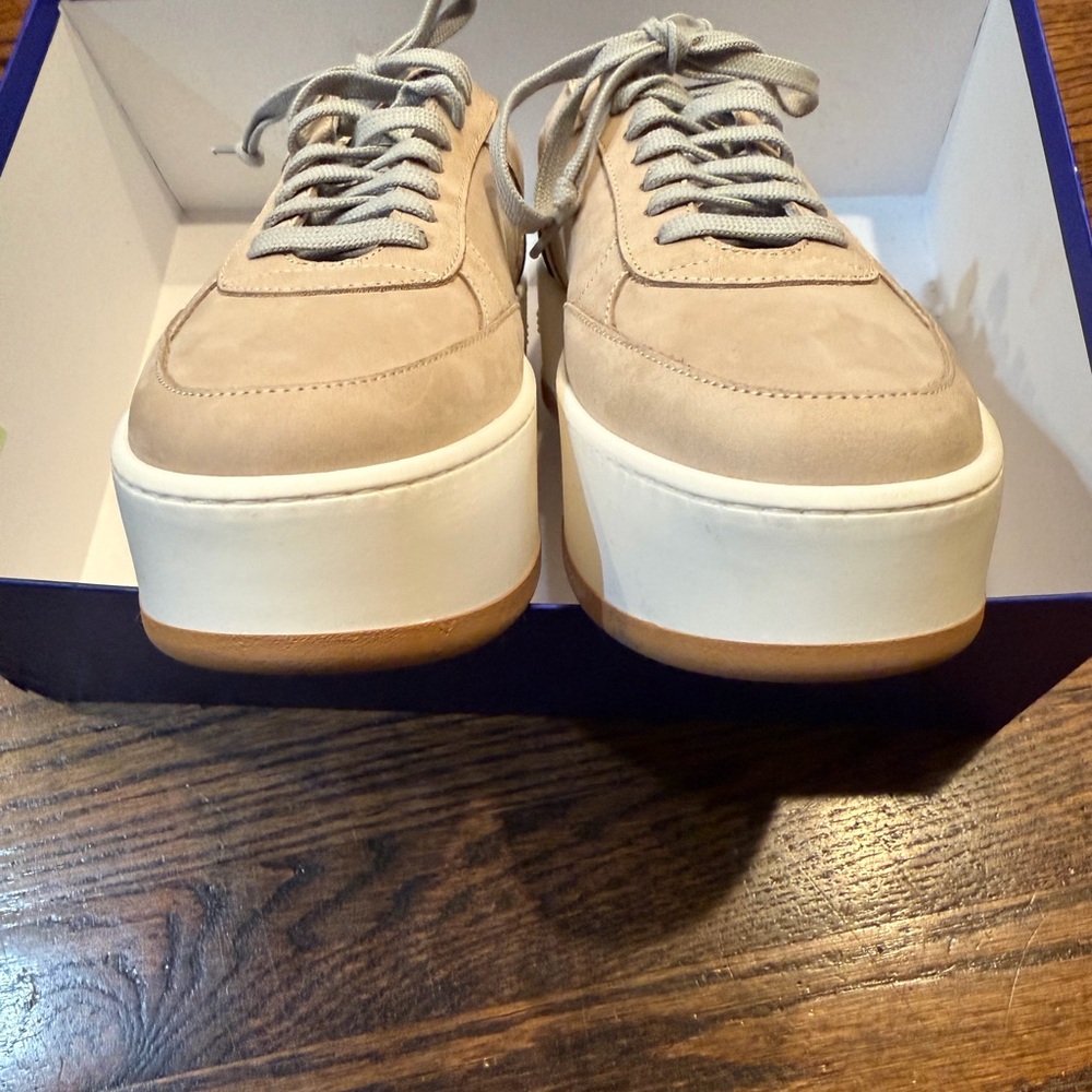 P448 EMPIRE - Neutral Beige Platform Sneakers EU Size 37 - Picture 4 of 15